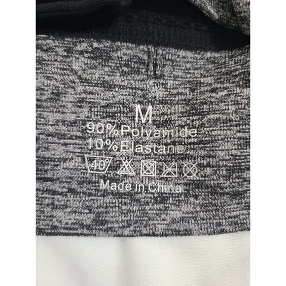 Unknown brand medium women's static gray print sports bra zip front - Picture 4 of 4